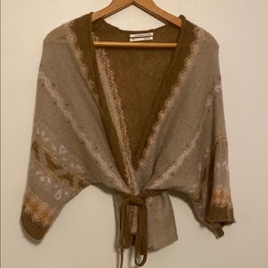 Anthropologie Ballet-Core Brown Knit Sweater